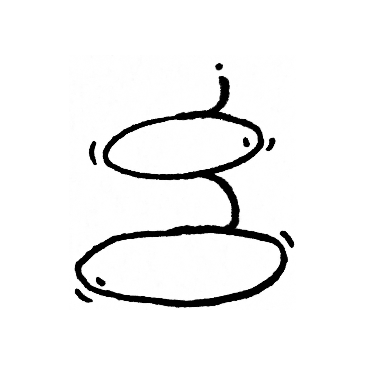 A sketch of the letter G that is flat and wide.