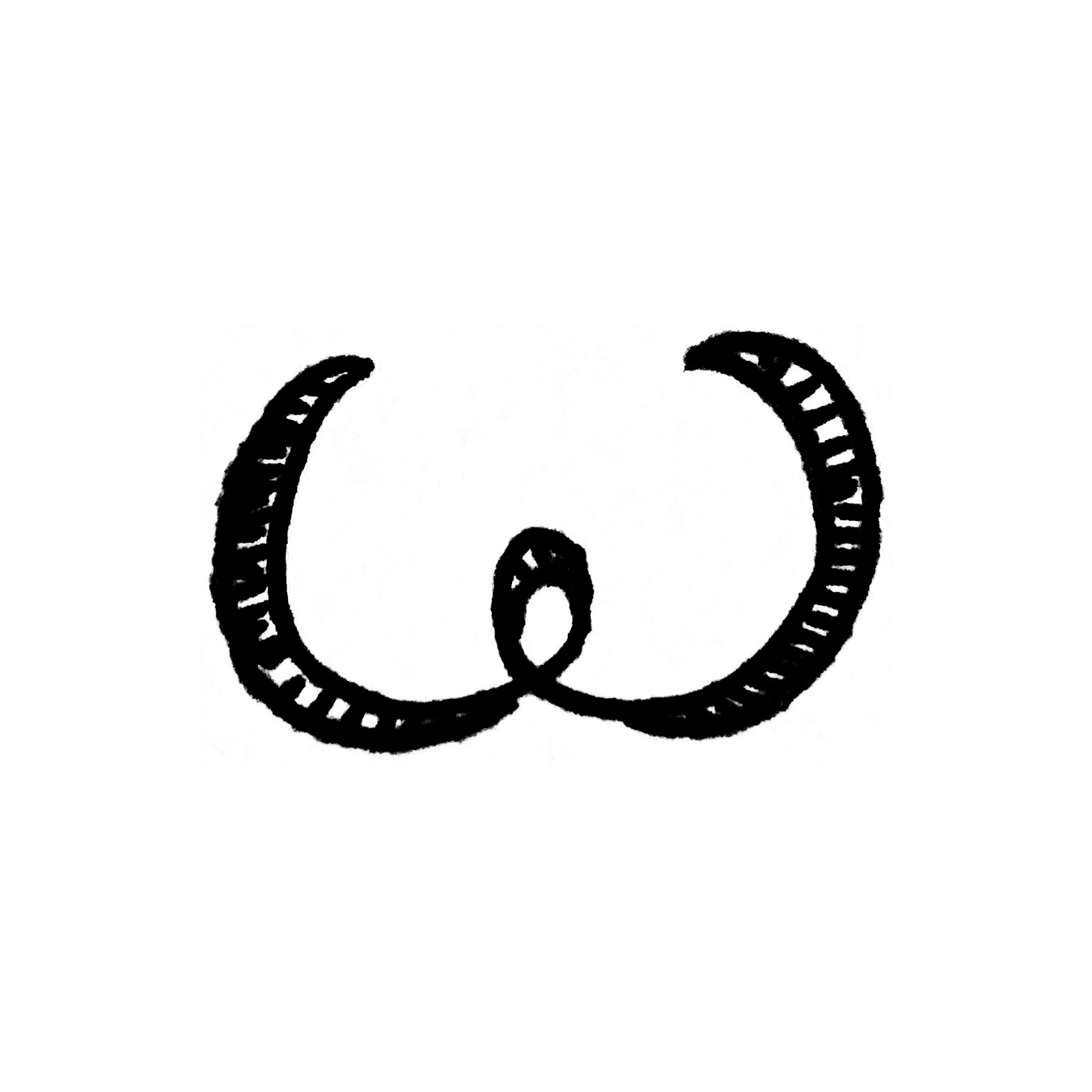 A sketch of the letter W in cursive.