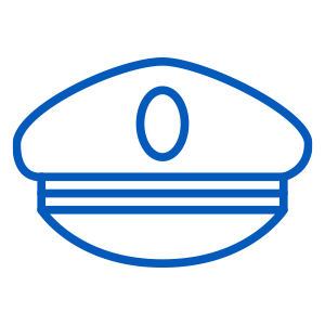 An icon of a sailor’s hat.
